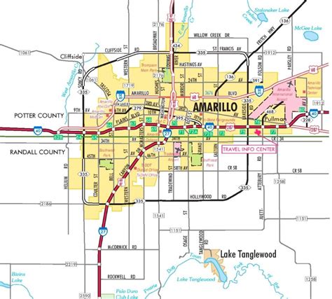 City Map Of Amarillo Texas - Free Printable Maps