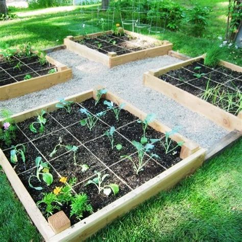 Raised bed with gravel paths. This is EXACTLY what I've been planning for my raised beds ...