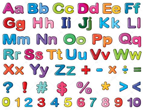 Alphabets and numbers — Stock Vector © interactimages #18247159