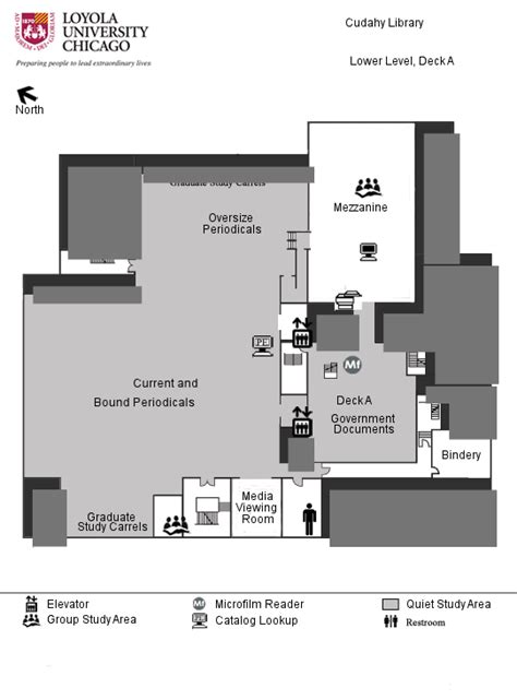 Cudahy Library Floor Maps | Loyola University Chicago Libraries