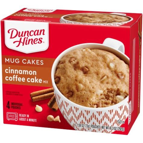 Duncan Hines Mug Cakes Cinnamon Coffee Cake Mix, 4 ct / 2.58 oz - Fry’s ...