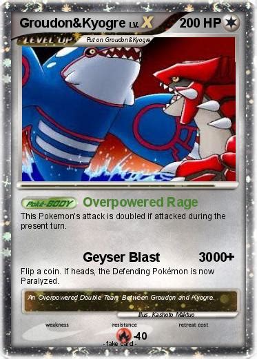 Pokémon Groudon Kyogre 50 50 - Overpowered Rage - My Pokemon Card