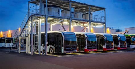 Mercedes Benz inaugurates e-bus charging station at its' plant in Mannheim - Urban Transport ...