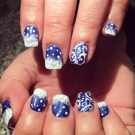 Awesome Blue and White Nail Designs | Design Trends - Premium PSD ...