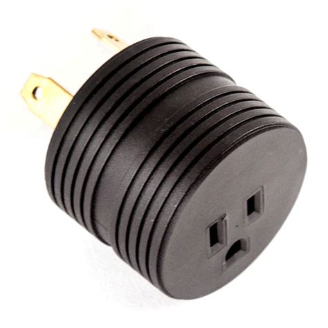 RV Electrical Adapter 30 Amp Male to 15 a Female Plug Round Grip Motorhome - Walmart.com