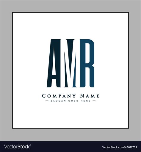 Initial letter amr logo - minimal business Vector Image