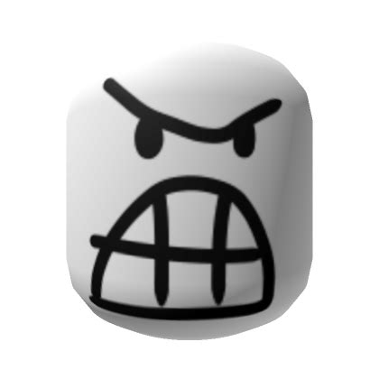 GRR I'M REALLY MAD FACE (INSTITUTIONAL WHITE) | Roblox Item - Rolimon's