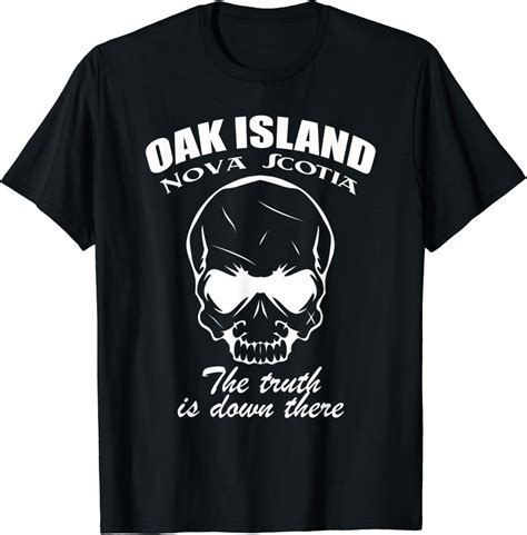 Oak Island Treasure Hunters Nova Scotia Mystery Skull T-Shirt : Amazon ...