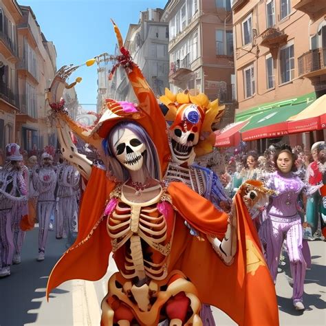 Premium AI Image | Day of the dead parade in Mexico city The Day of the ...