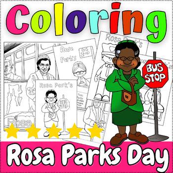 Bundle Rosa Park's Day Activities For K - 2st | Timeline & Coloring Sheets