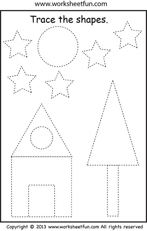 Shape Tracing Sheets