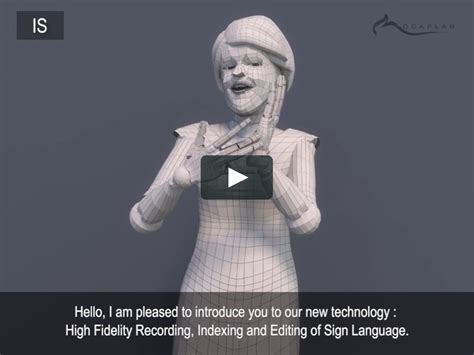 Motion capture : Signing avatars - MocapLab Sign Language Avatar : ASL, BSL, IS, NZSL, LSF on Vimeo