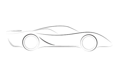 Outline Sports Car Stock Illustration - Download Image Now - iStock