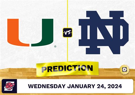 Miami (FL) vs. Notre Dame Prediction, Odds, College Basketball Picks [1/24/2024]