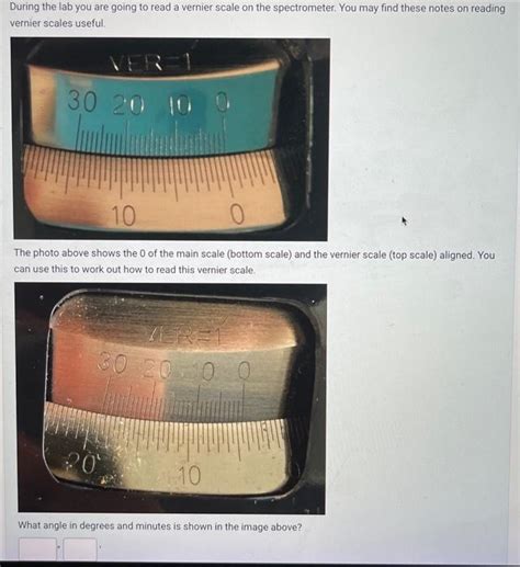 Solved During the lab you are going to read a vernier scale | Chegg.com