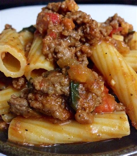 Rigatoni with garlic basil meat sauce | Recipes, Cooking, Meat sauce