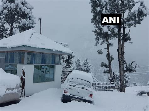 HimachalPradesh | Reckong Peo in Kinnaur district receives snowfall. (News agency ANI ...