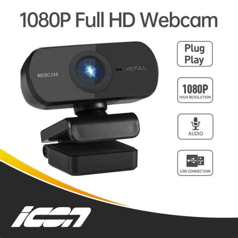 ICON Webcam for PC Webcam for Laptop 90° Wide-Angle Camera Web Camera ...