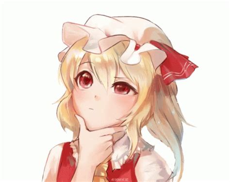 Touhou Flandre GIF – Touhou Flandre Thinking – Откриване и споделяне на GIF файлове