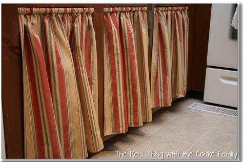 Kitchen Cabinet Ideas: Curtains for Cabinet Doors - The Real Thing with ...