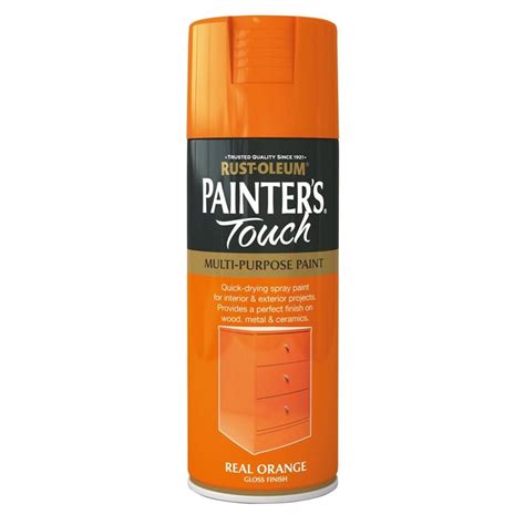 Rust-Oleum Gloss Spray Paint - Real Orange - 400ml | Gloss spray paint ...