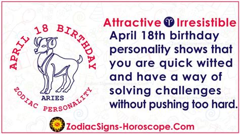 April 18 Zodiac (Aries) Horoscope Birthday Personality and Lucky Things