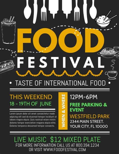 food fest | Food festival, Food festival poster, Business cards layout