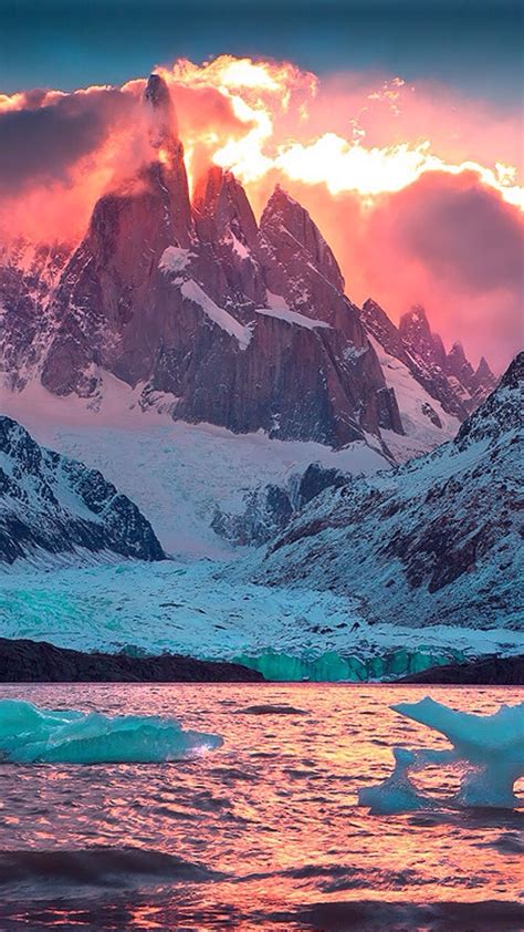 🔥 Free download Snowy mountain with orange sky Wallpaper for Amazon Kindle Fire HD [675x1200 ...