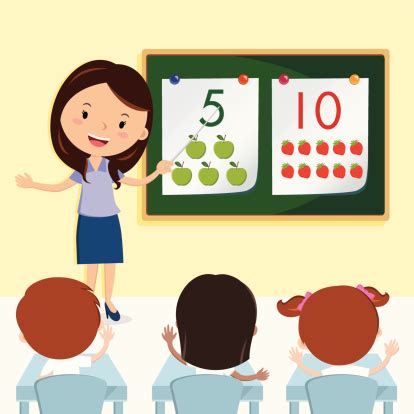 Teacher Teaching In The Class Stock Illustration - Download Image Now ...