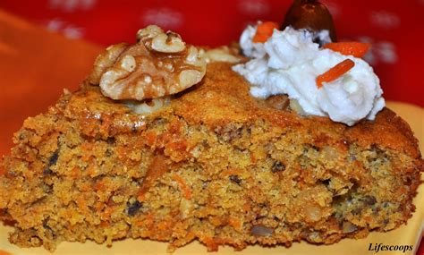 Life Scoops: Low fat Carrot and Dates Cake with Walnuts