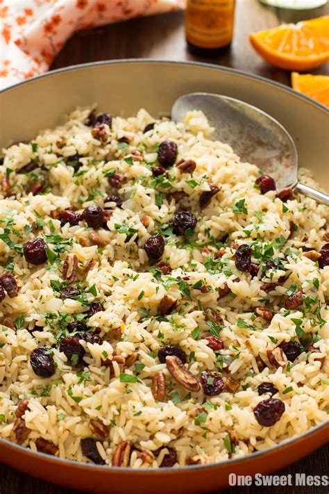 Cranberry-Orange Rice Pilaf - One Sweet Mess