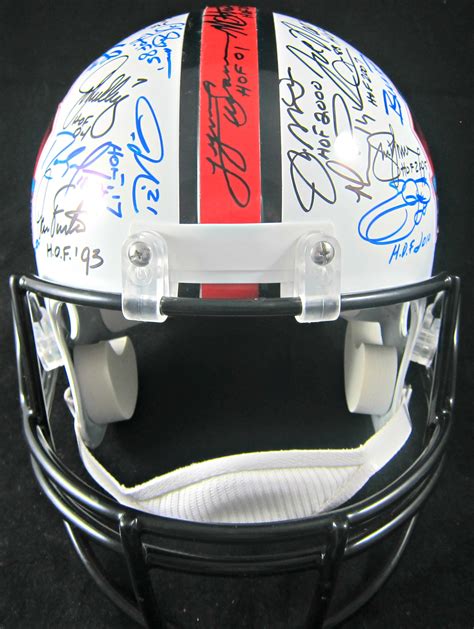 nfl-hall-of-fame-members-multi-signed-helmet - Memorabilia Center