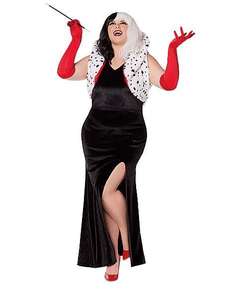 Adult Classic Cruella Plus Size Costume - Disney Villains - Spirithalloween.com