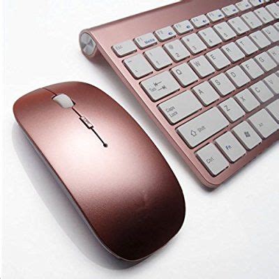 Wireless Keyboard and Mouse (Rose Gold) | Mini keyboard, Laptop mouse ...