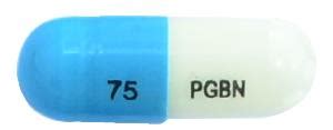 75 PGBN Pill Blue & White Capsule/Oblong - Pill Identifier