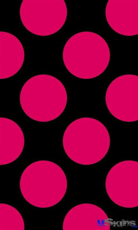 Kearas Polka Dots Pink On Black - Decal Style Skin (fits Nokia Lumia 928)