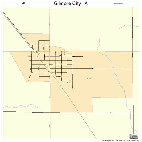 Gilmore City Iowa Street Map 1930945