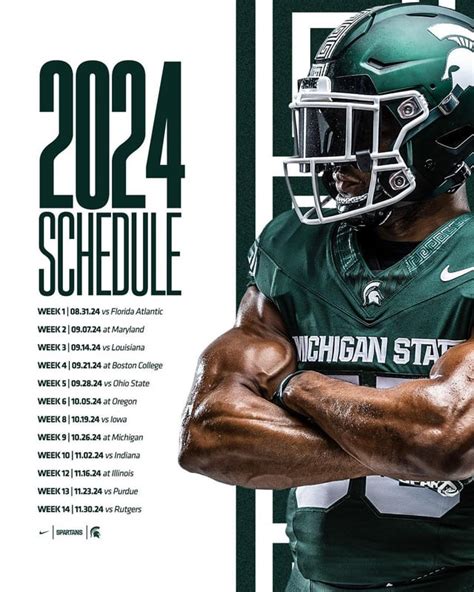 Michigan State Spartans 2024 Schedule - Maire Roxanne