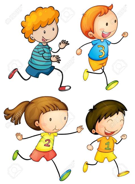 Kid Running Clipart