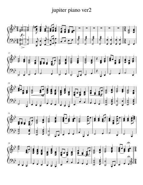 jupiter piano ver2 Sheet music for Piano (Solo) | Musescore.com