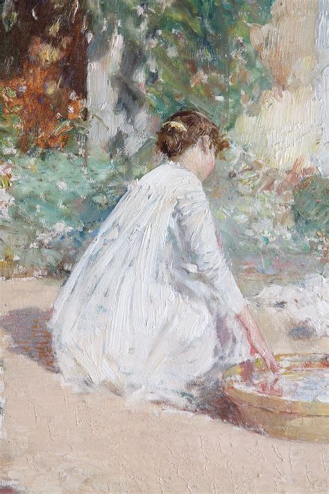 Childe Hassam - Feeding The Pigeons | Inventory | WOLFS Fine Paintings and Sculpture