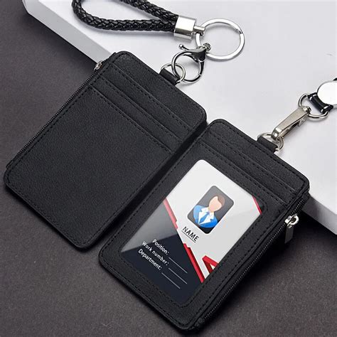 Multifunctional-Zipper-Work-ID-Card-Holder-with-Lanyard-Access-Staff ...