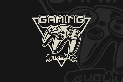 Gaming Level Up Vintage Logo Graphic by namanyastudios · Creative Fabrica