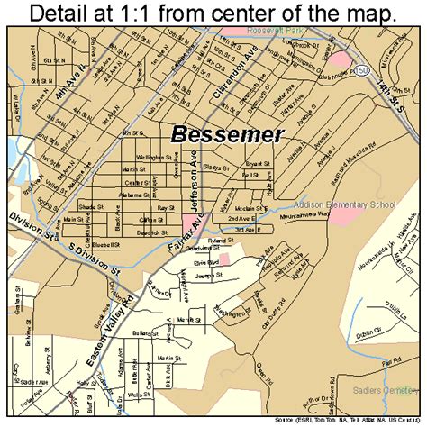 Bessemer Alabama Street Map 0105980