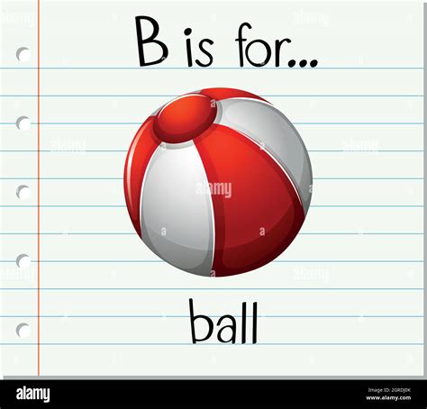 Flashcard letter B is for ball Stock Vector Image & Art - Alamy