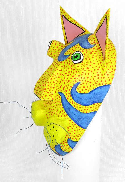 paper mache cat head | Flickr - Photo Sharing!