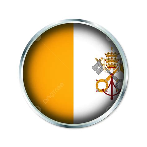 Rounded Flag Icon Of Vatican City Vector, Vatican City, Vatican City ...