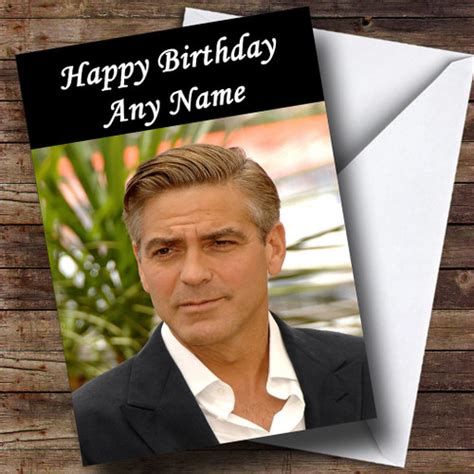 George Clooney Personalised Birthday Card - The Card Zoo