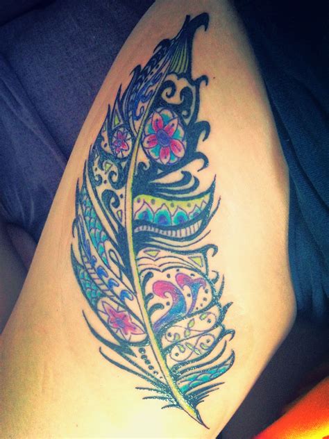 12 Feather Tattoo Designs You Won’t Miss | Colorful feather tattoos, Colorful feathers and ...