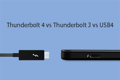 Thunderbolt 4 vs Thunderbolt 3 vs USB4: What's the Difference?